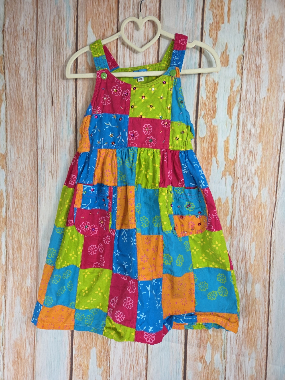 La Petite Plage Kids Patchwork Sundress — Multicolor. Size Xxl